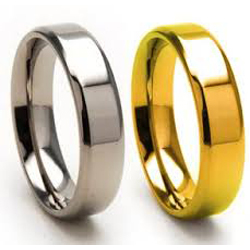 Gold and silver rings